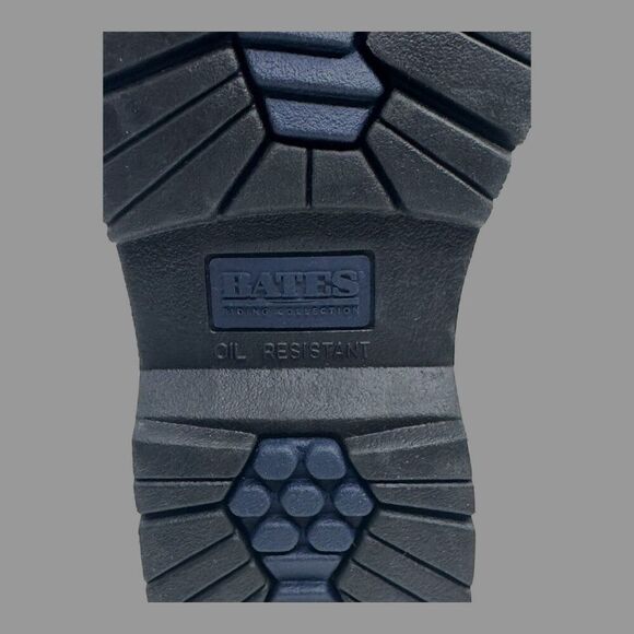 Bates Mens Black Leather Oil-Resistant Motocycle Boots Sz. 7 Wide E44102 Canyon - Picture 4 of 16